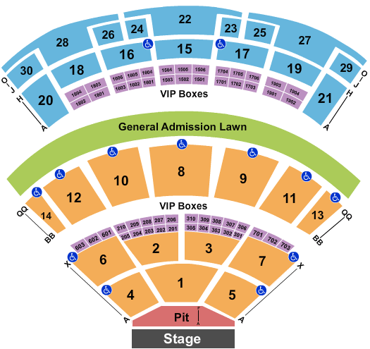 Saratoga Performing Arts Center Farm Aid Seating Chart